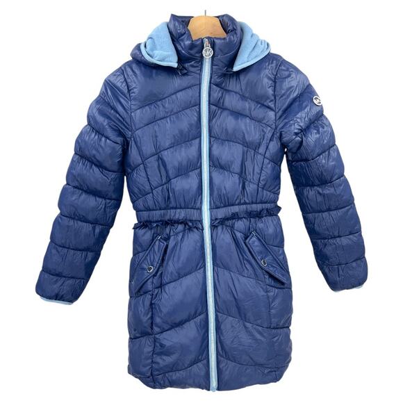 Michael Kors Other - Michael Kors 10/12 MEDIUM Girls Purplish Blue Puff Parka Stadium Jacket